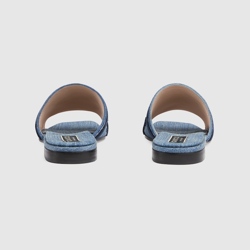 Women’s slide sandal with Gucci script - Image 4